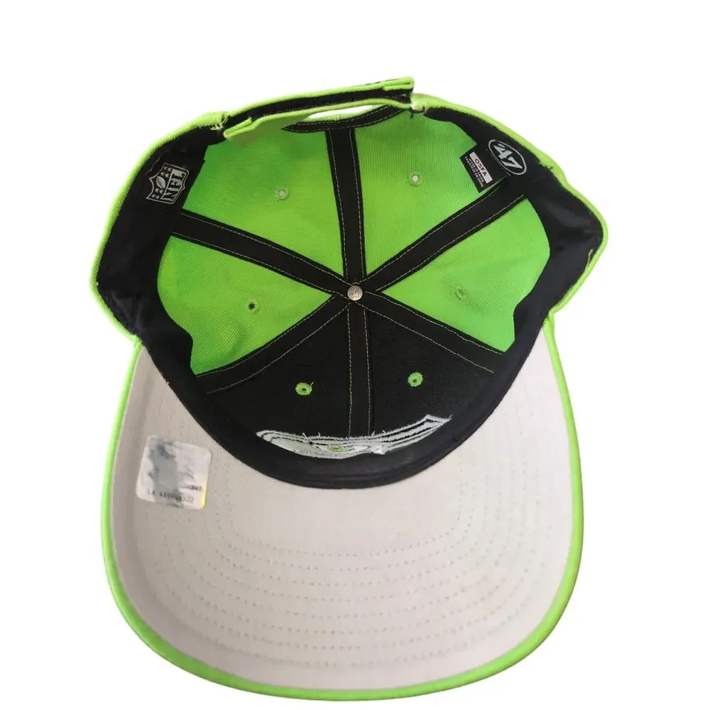 Seattle Seahawks 47 Brand Neon Green Adjustable Hat NFL Cap